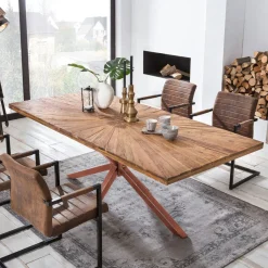Eettafel Latonja Teakhout, kleur Bruin