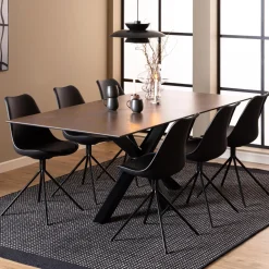 Eettafel Line Keramiek, kleur Bruin