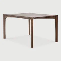 Eettafel PI Gevernist Teakhout, kleur Bruin