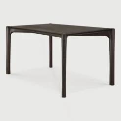 Eettafel PI Gevernist Teakhout, kleur Donkerbruin