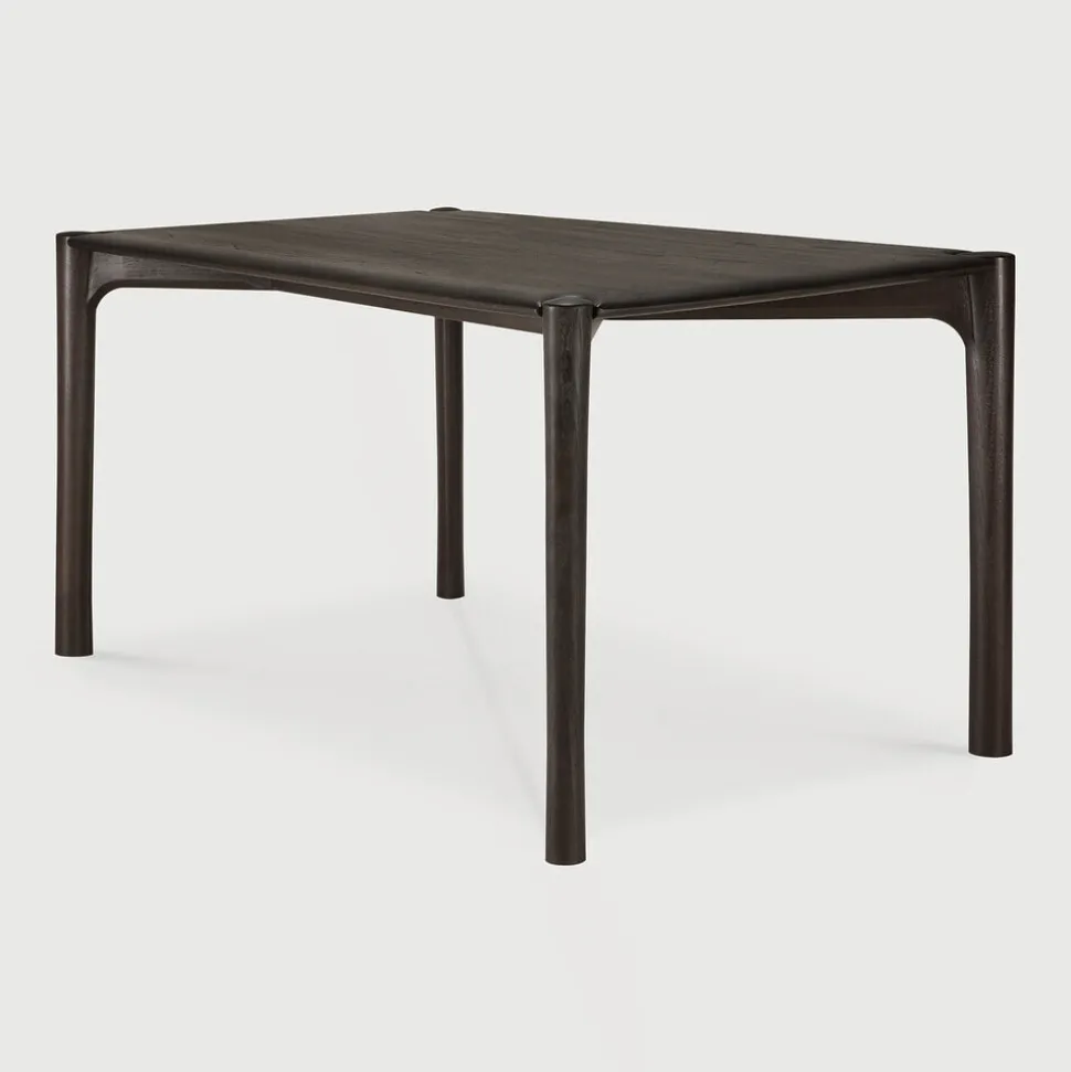 Eettafel PI Gevernist Teakhout, kleur Donkerbruin