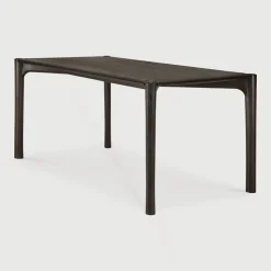 Eettafel PI Gevernist Teakhout, kleur Donkerbruin