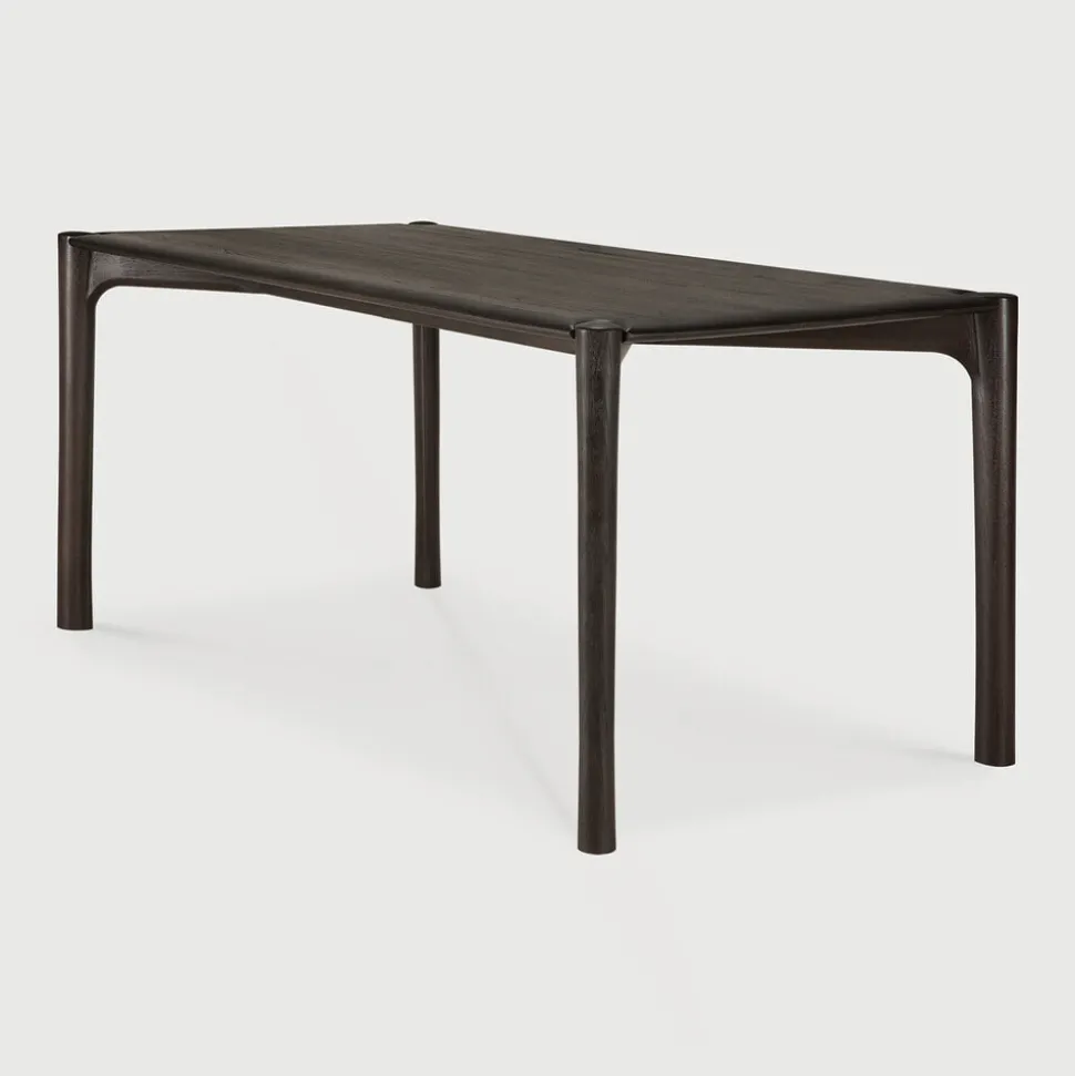 Eettafel PI Gevernist Teakhout, kleur Donkerbruin