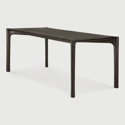 Eettafel PI Gevernist Teakhout, kleur Donkerbruin