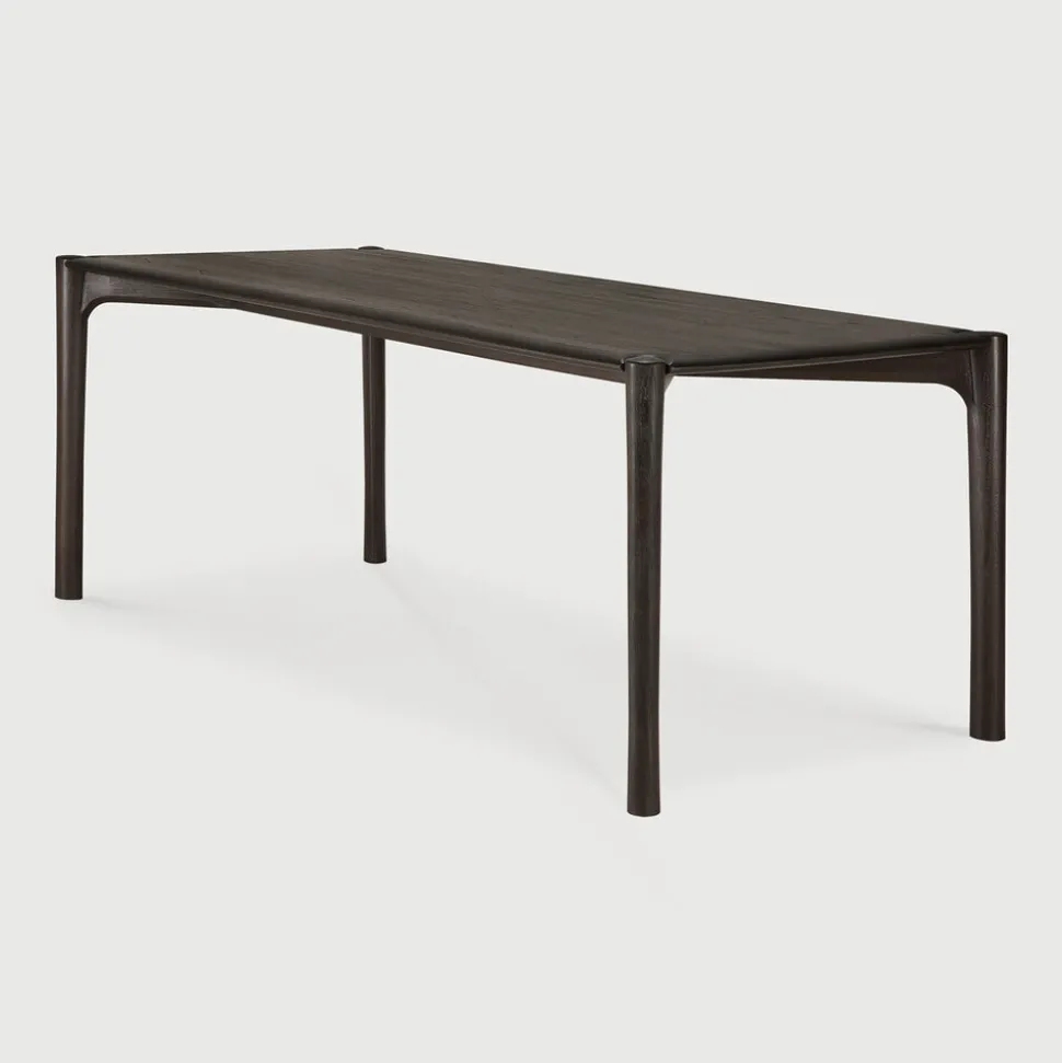 Eettafel PI Gevernist Teakhout, kleur Donkerbruin