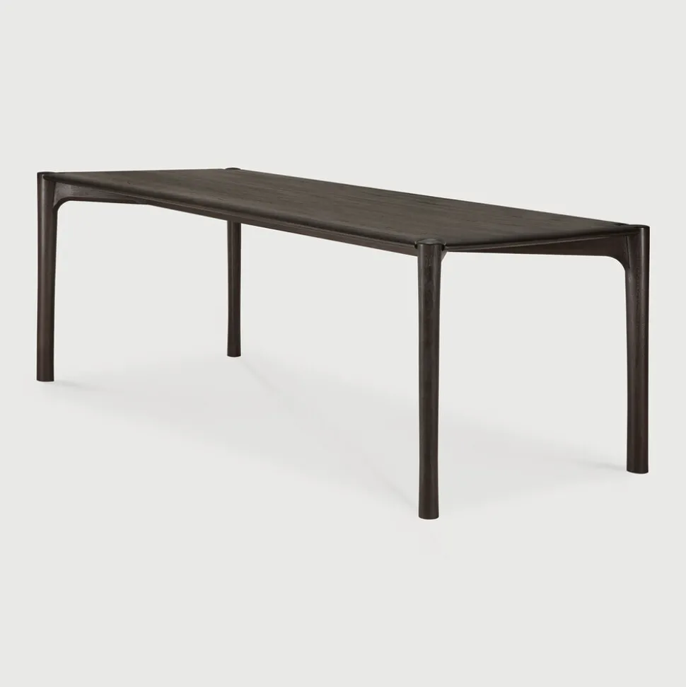 Eettafel PI Gevernist Teakhout, kleur Donkerbruin