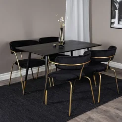 Eettafel Shaindy MDF, kleur Zwart