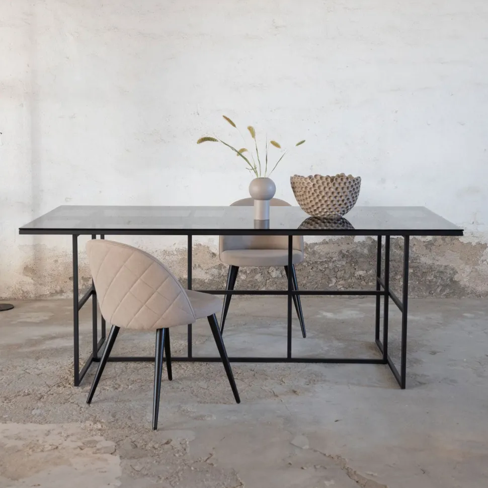 Eettafel Shamyra Glas, 200 x 90cm