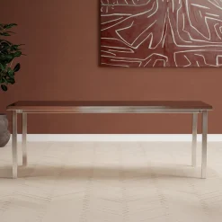 Eettafel Shontel 210 x 95cm, kleur Zilver