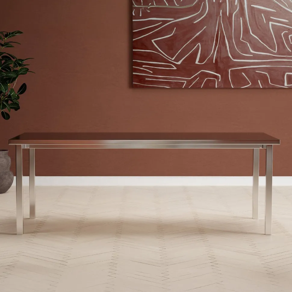 Eettafel Shontel 210 x 95cm, kleur Zilver