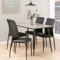 Eettafel Siena 120 x 80cm, kleur Whitewash