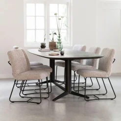 Eettafel Soho Deens ovaal, Betonlook