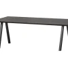 Eettafel Tablo Eiken, Met 2-standen poot, kleur Blacknight