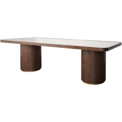 Eettafel Willox Linnen en eiken, 235 x 100cm