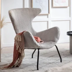 Fauteuil Ariel Rib, kleur grijs