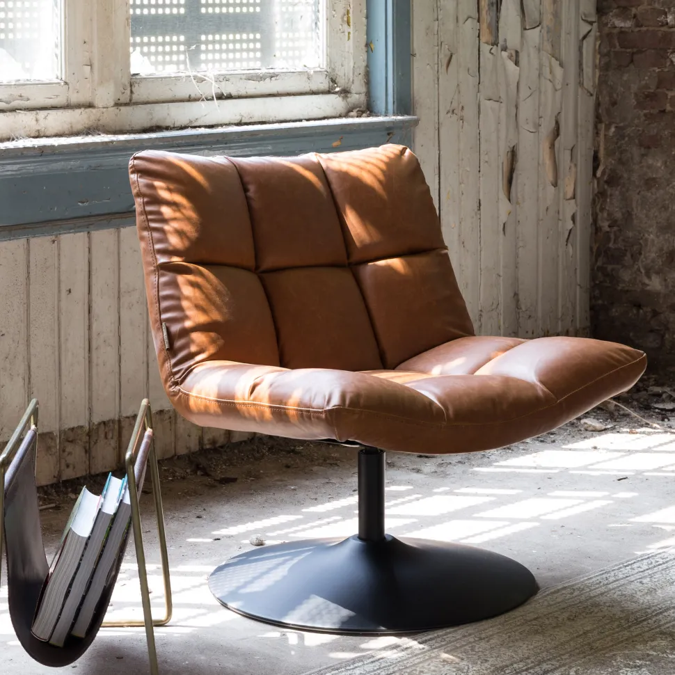 Fauteuil Bar PU, kleur Vintage Bruin