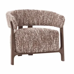 Fauteuil Dalara Geweven stof en beukenhout, kleur Hazel