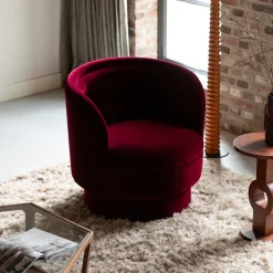 Fauteuil Dorothy Velvet, kleur Rood