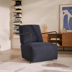 Fauteuil Gamer Stof, kleur Donkerblauw