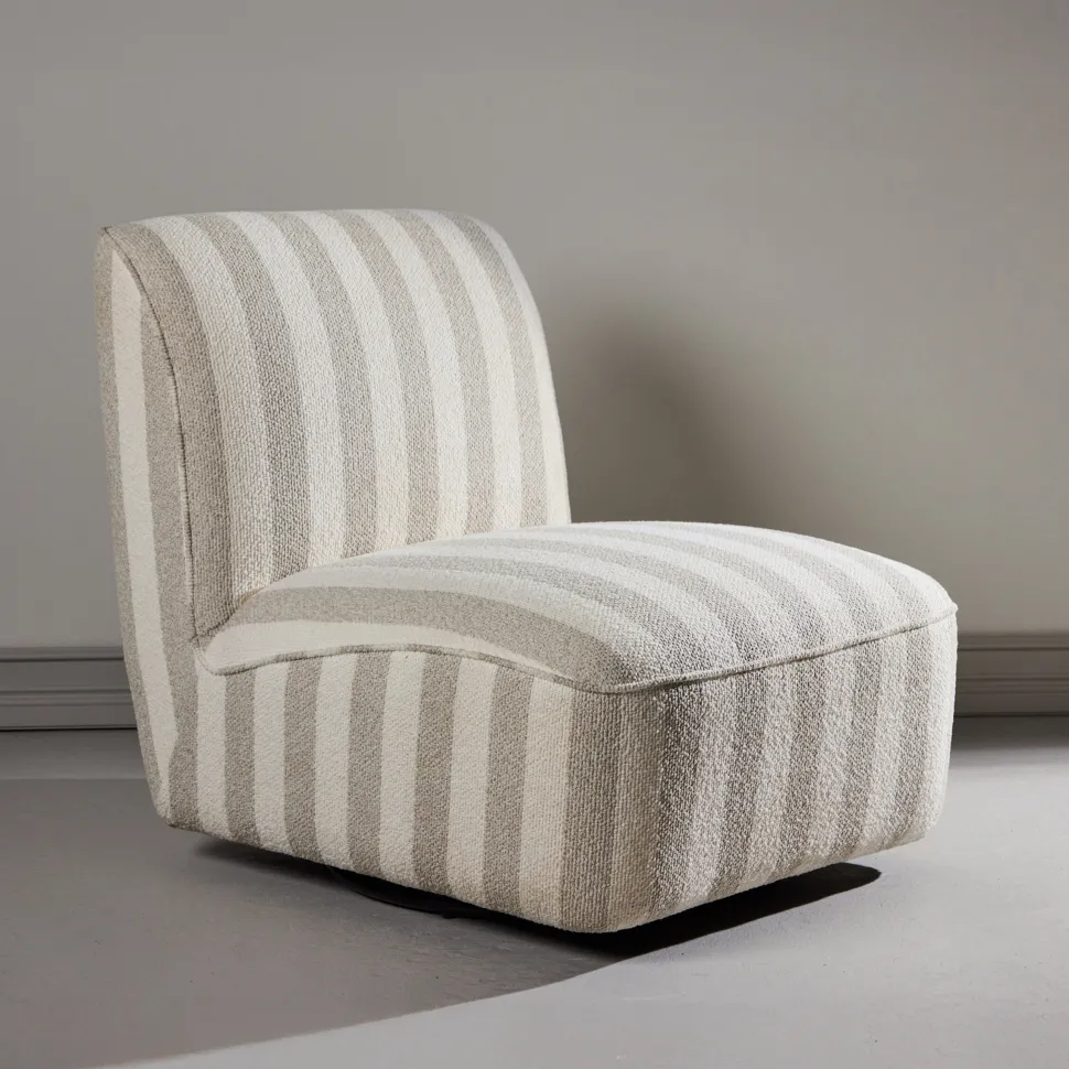 Fauteuil Kavitha Bouclé, kleur Wit/Beige