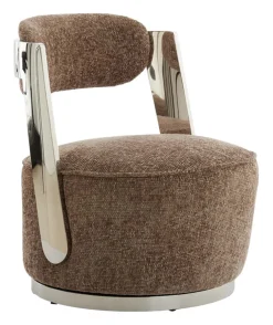 Fauteuil Kemena kleur Grijs/Bruin