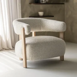 Fauteuil Lola Bouclé en eikenhout