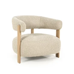 Fauteuil Lola Bouclé en eikenhout