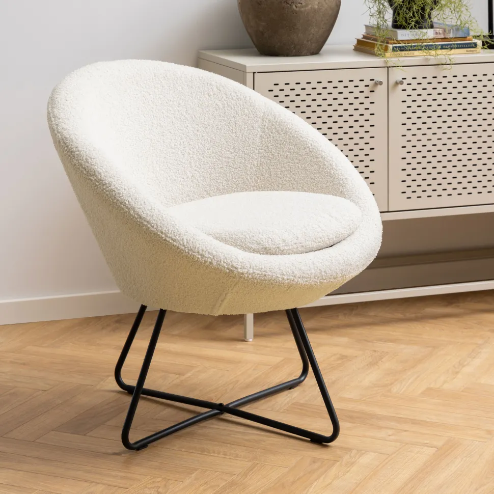 Fauteuil Lærke Teddy, kleur Beige