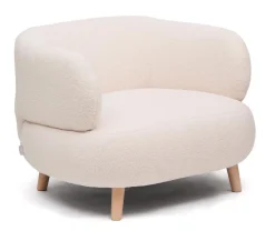 Fauteuil Luisa Bouclé, kleur Ecru