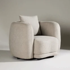 Fauteuil Macrina Bouclé, kleur Beige