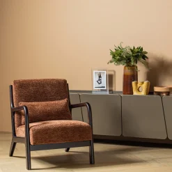 Fauteuil Mark Chenille, kleur Bruin