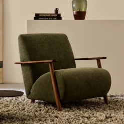 Fauteuil Meghan Chenille / Walnoot