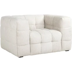 Fauteuil Merrol Chenille, kleur Crème