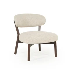 Fauteuil Mikky Eikenhout en stof