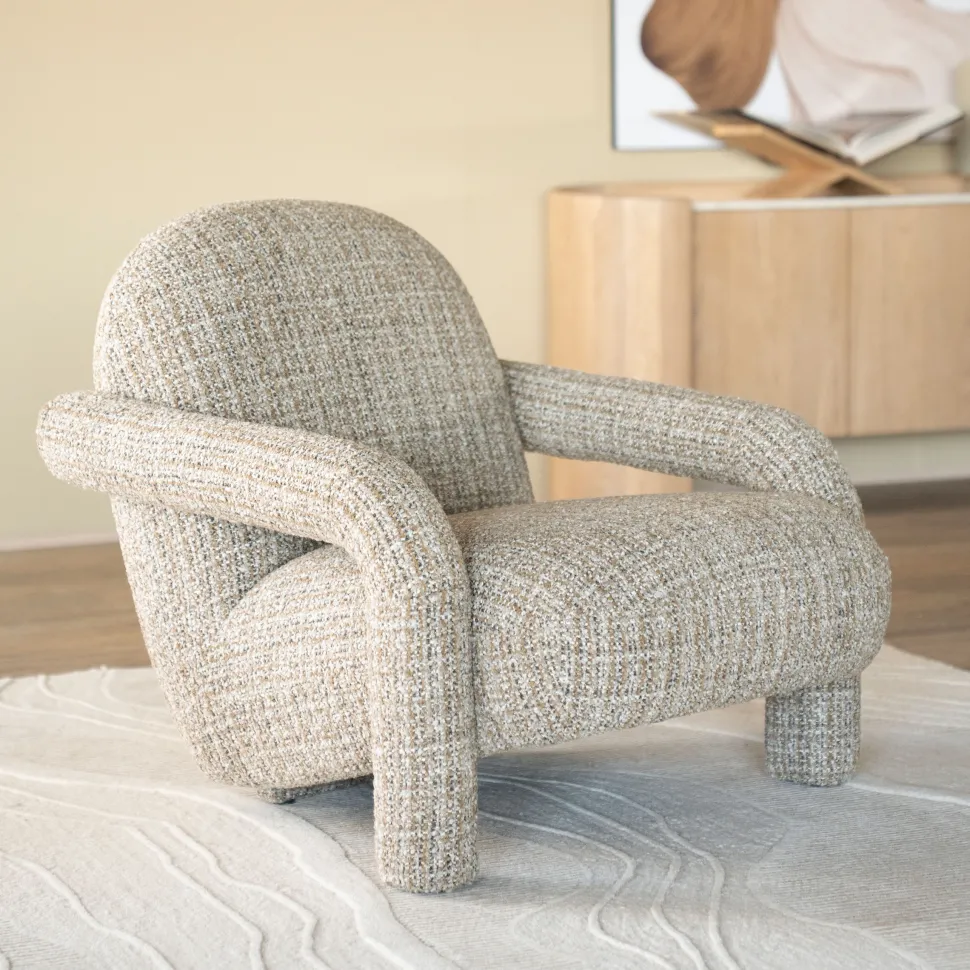 Fauteuil Monica Grove Bouclé