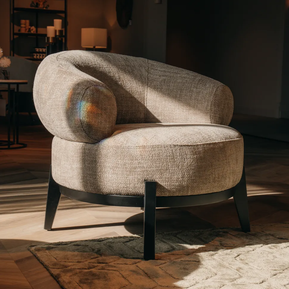 Fauteuil Montana Chenille, kleur Desert