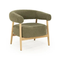 Fauteuil Mysa Teddy en eikenhout