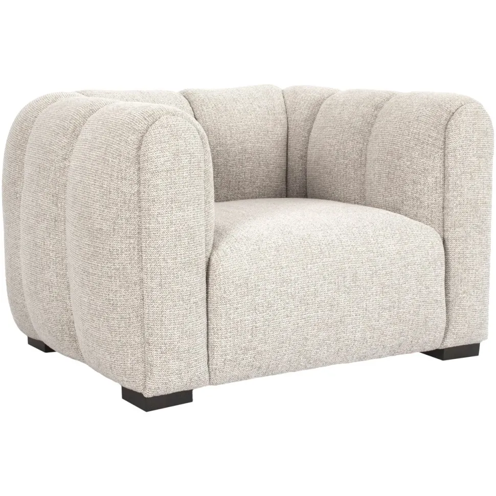 Fauteuil Novaro Geweven stof, kleur Naturel