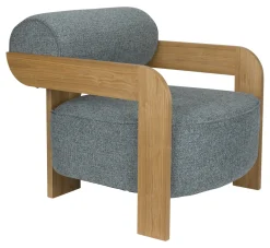 Fauteuil Oolong Bouclé en eikenhout