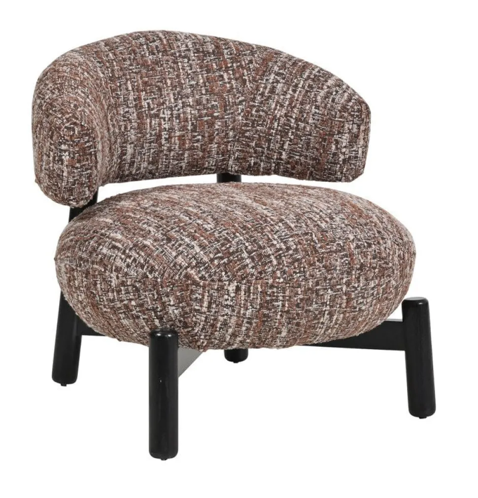 Fauteuil Ornella Geweven stof, kleur Hazel