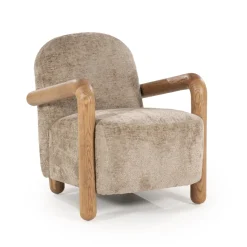 Fauteuil Retrova Bouclé en hout