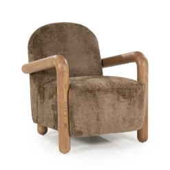 Fauteuil Retrova Bouclé en hout