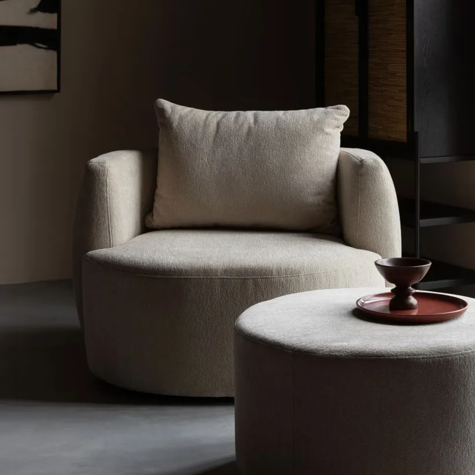 Fauteuil Rocca Geweven stof