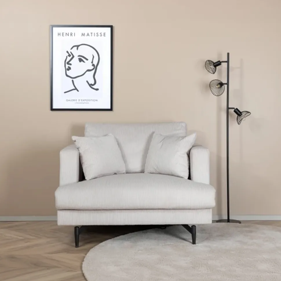 Fauteuil Tamora Rib, kleur Beige