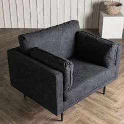 Fauteuil Tylan Linnen, kleur Zwart