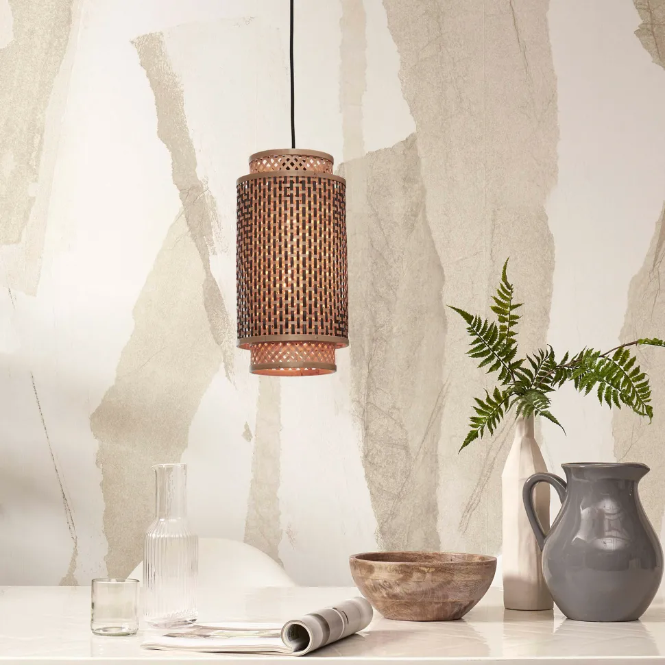 Hanglamp Bhutan Bamboe, 35cm, kleur Naturel