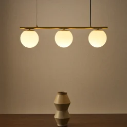 Hanglamp Brisia Glas en metaal, 3-lamps