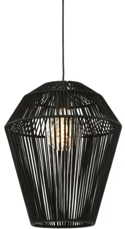 Hanglamp Deya Langwerpig, kleur Mat Zwart