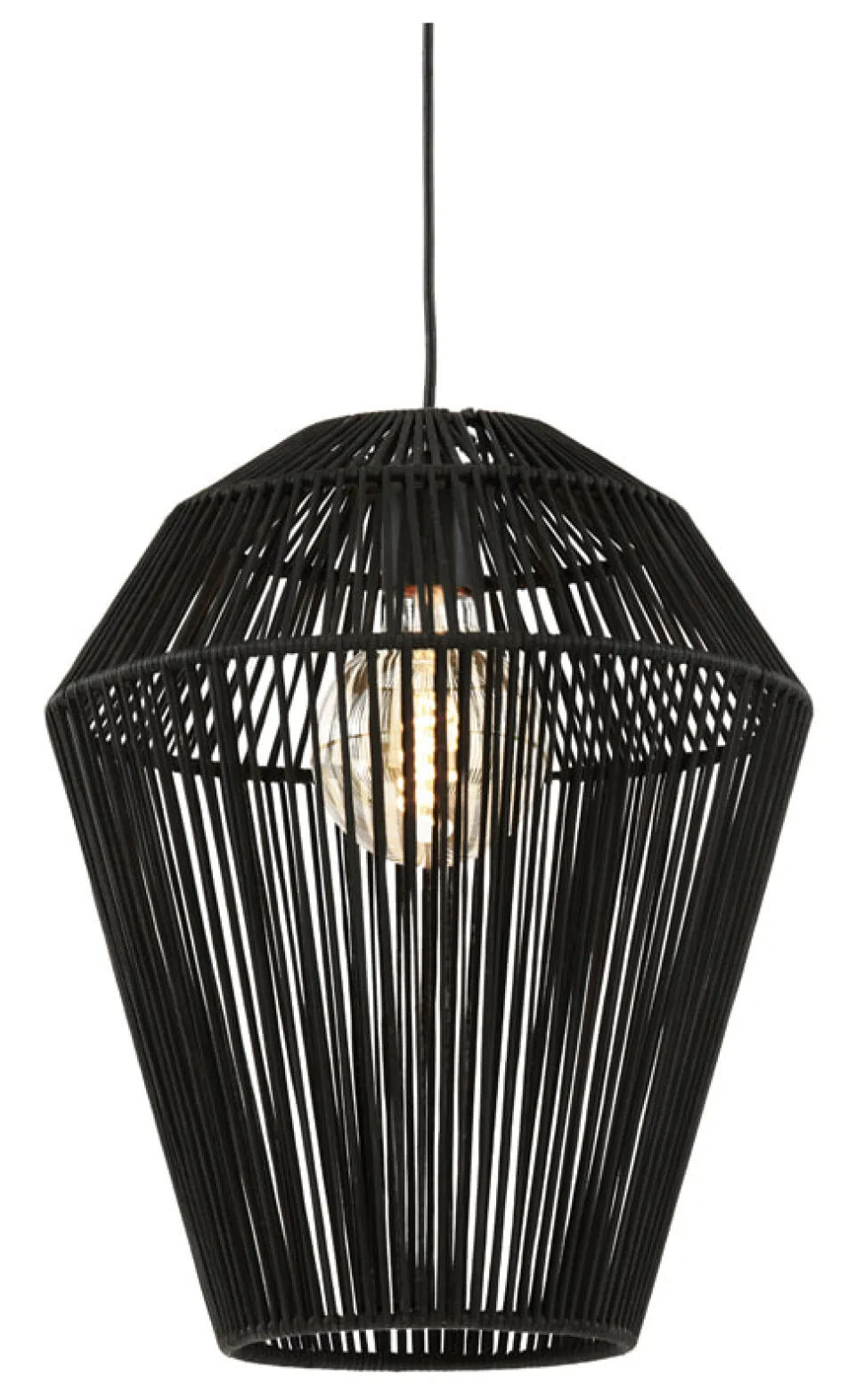 Hanglamp Deya Langwerpig, kleur Mat Zwart