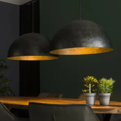 Hanglamp Dinand 2-lamps, Ø60cm, kleur Charcoal